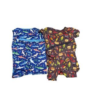 Little Sleepies Pajamas Shark Squad/Bbq Prints Set of 2 Kids 16